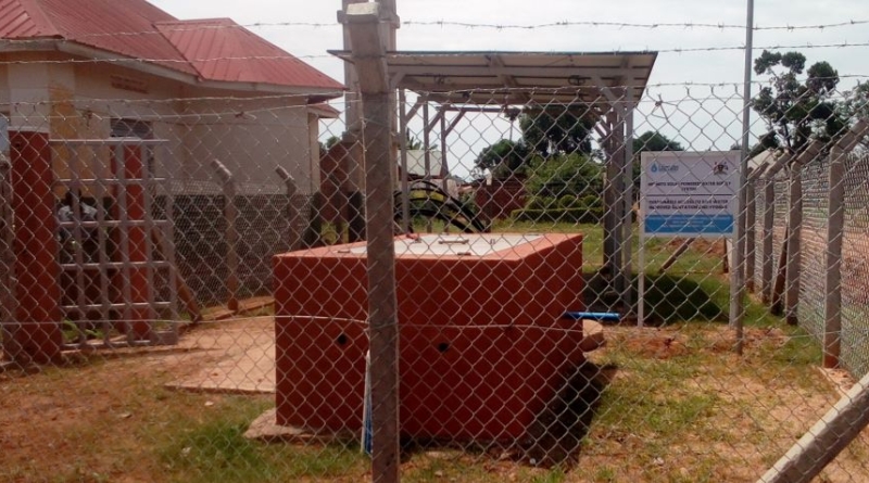 Mitimito village solar water station positioned in front of the mosque